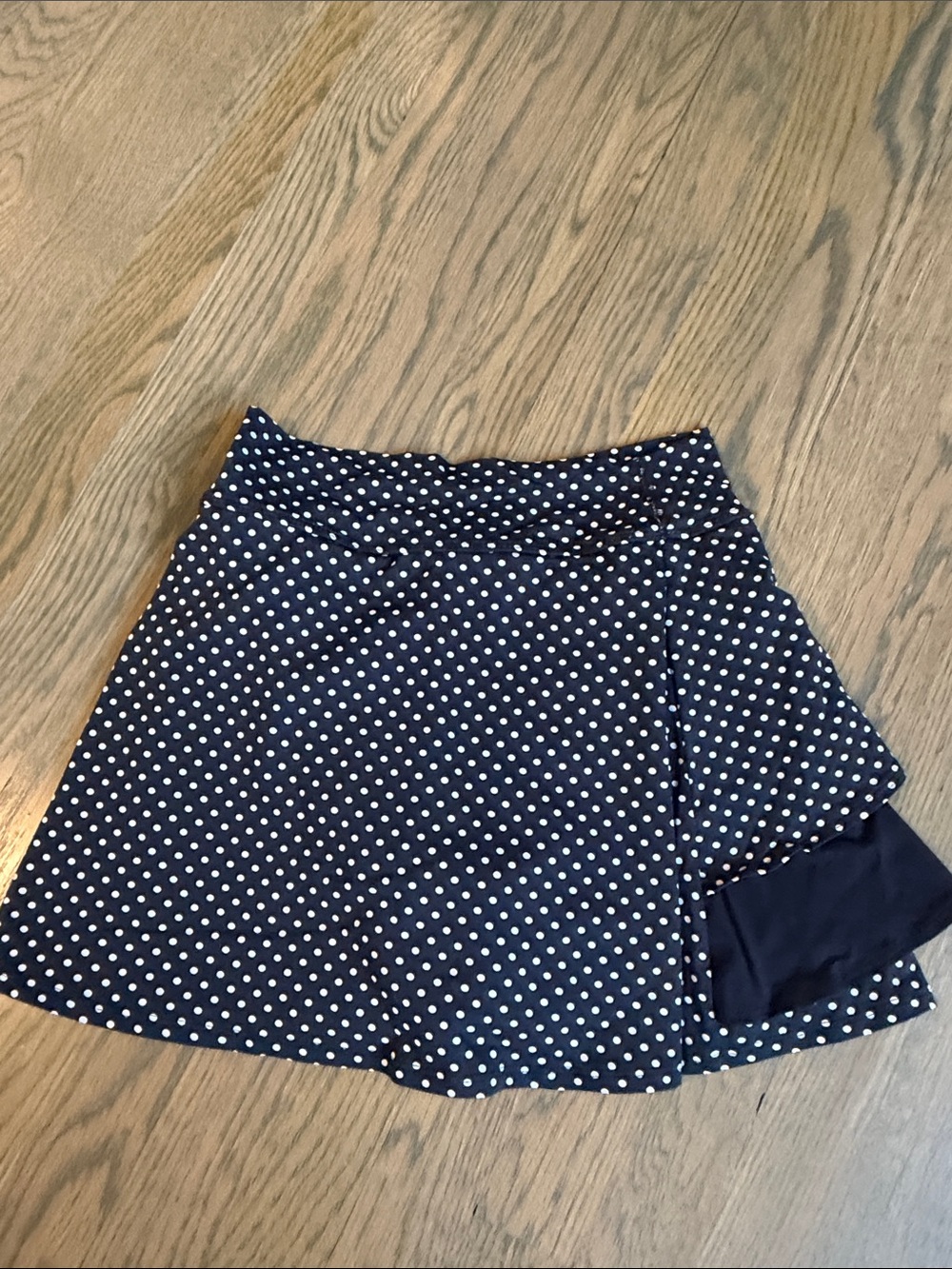 Polka Dot Ruffle Tennis Skirt in Black and White - Picture 6 of 6